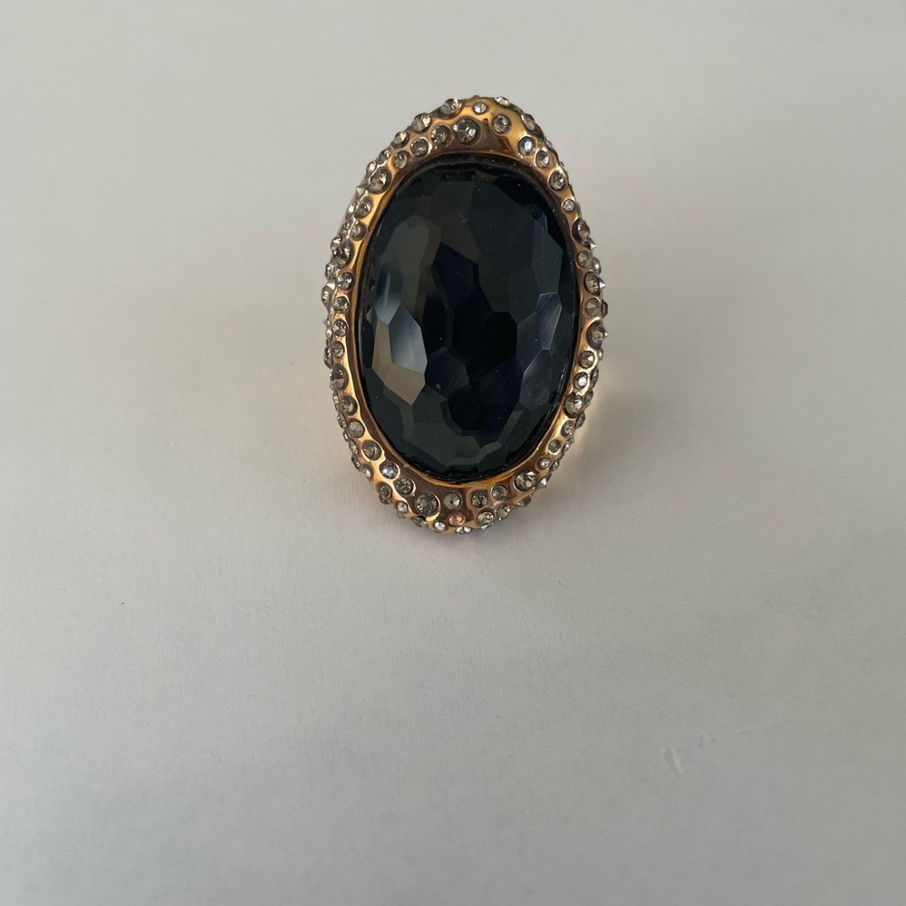 Alexis Bittar Crystal Encrusted Statement Ring size 6 - Picture 3 of 11